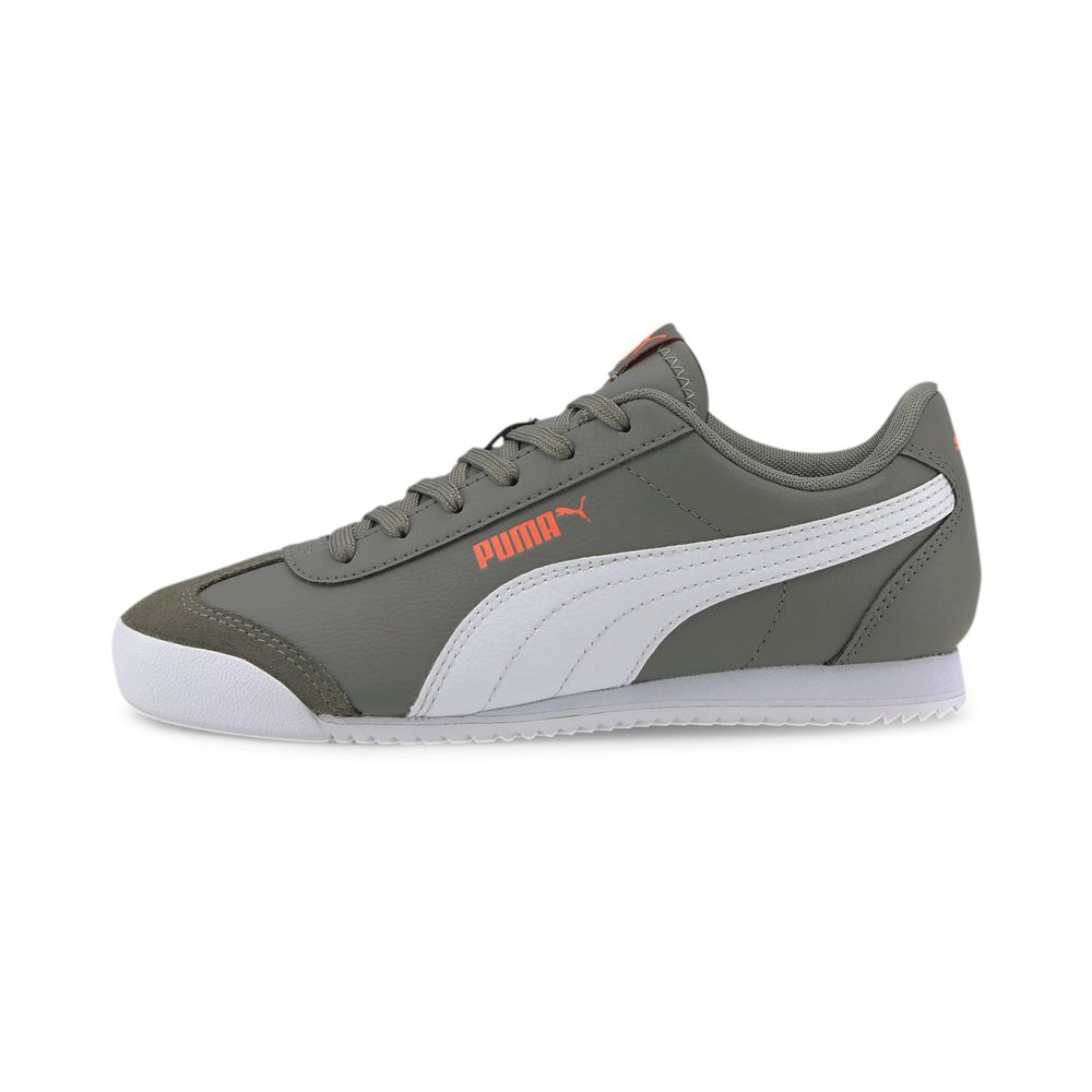 Puma Turino Fiú Sportcipő - Szürke/Fehér/Korall ( Hungary - NRWQX9035 )